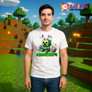 Tricou Minecraft Creeper Paste Tricou Alb Copii | Dama | Barbat