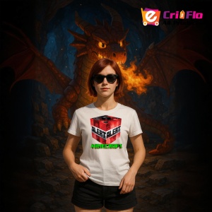 Tricou Minecraft TNT Alert Tricou Alb Copii | Dama | Barbat - Img 9