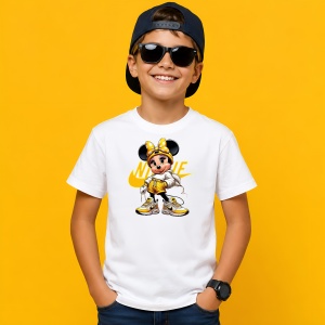 Tricou Minnie Mouse Hypebeast Tenisi Galbeni Urban Street Fashion, din bumbac 100% Copii | Dama | Barbat
