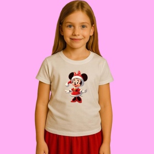 Tricou Minnie Pozitie Dans, din bumbac 100%, tricou alb, Copii | Dama | Barbat - Img 2