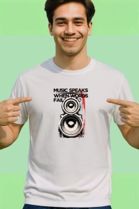 Tricou Muzica Vorbeste Cand Tacem, Copii | Dama | Barbat - Img 2