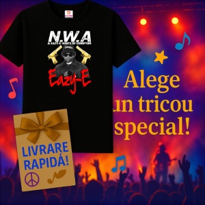 Tricou N.W.A - Cartoon Scene, muzica Rock / Pop Rock, Dama | Barbat | Copii, Culoare Negru - Img 15