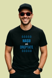 Tricou Nasu Are Dreptate Traditional, din bumbac 100%, tricou negru, Dama | Barbat - Img 2