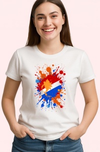 Tricou Netherlands Steag Splash Art, Copii | Dama | Barbat - Img 4
