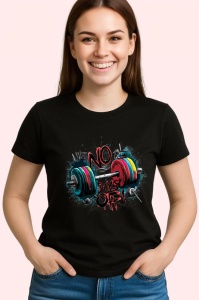 Tricou No Days Off Discuri Greutati, Copii | Dama | Barbat, culoare negru