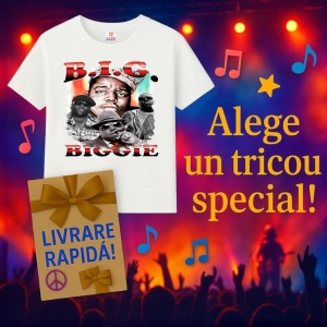 Tricou Notorious B.I.G. - Black & White Collage, muzica Hip-Hop / Trap, Dama | Barbat | Copii - Img 5