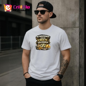 Tricou Nu Imbatranesc Doar Imi Creste Valoarea Bani, din bumbac 100% , tricou alb pentru Copii | Dama | Barbat - Img 9