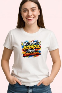 Tricou Nu Schimb Echipa Doar Tensiunea Fotbal, din bumbac 100% , tricou alb pentru Copii | Dama | Barbat - Img 2