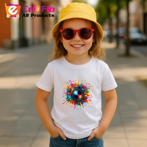 Tricou Obiectiv camera cu efecte splash colorate Copii | Dama | Barbat - Img 11