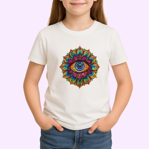 Tricou ochi mandala geometrie stelara stropi albastre, Copii | Dama | Barbat - Img 3