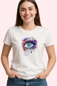 Tricou ochi mandala profunzime abstracta fumurie, Copii | Dama | Barbat - Img 4