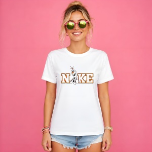 Tricou Olaf Logo Portocaliu Desen Animat, din bumbac 100% Copii | Dama | Barbat - Img 3
