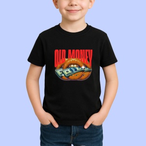 Tricou Old MoneY Kiss Negru, Copii | Dama | Barbat