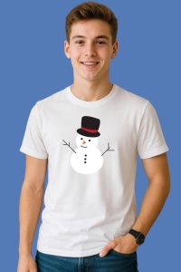 Tricou Om De Zapada Cu Palarie Maro, din bumbac 100%, tricou alb, Copii | Dama | Barbat - Img 3