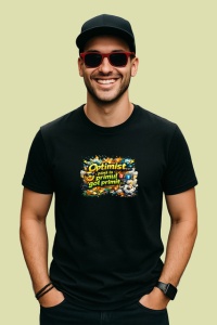 Tricou Optimist Pana La Primul Gol Primit Fotbal, din bumbac 100%, tricou negru Copii | Dama | Barbat - Img 3