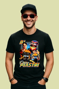 Tricou Oscar Piastri Colaj Costum Portocaliu Mclaren Formula 1, Copii | Dama | Barbat - Img 3