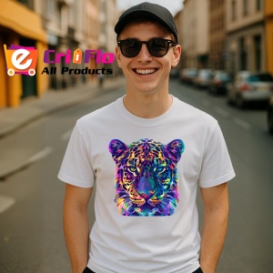 Tricou Pantera colorata in stil pop art Copii | Dama | Barbat - Img 6