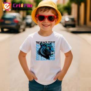Tricou Panther The Black Beast Cap Pantera Albastru, din bumbac 100% , tricou alb pentru Copii | Dama | Barbat - Img 4