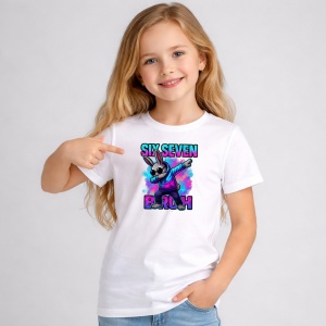 Tricou Paste 67 Bunny Six Seven Bruh Easter Meme, din bumbac 100%, tricou alb, Copii | Dama | Barbat