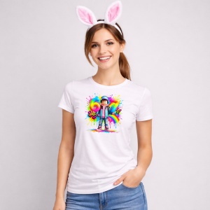 Tricou Paste 67 Roblox Boy Graffiti Colorful Easter, din bumbac 100%, tricou alb, Copii | Dama | Barbat - Img 3