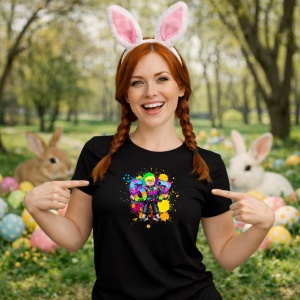 Tricou Paste 67 Roblox Boy Neon Splash Easter Vibe, din bumbac 100%, tricou negru, Copii | Dama | Barbat - Img 9