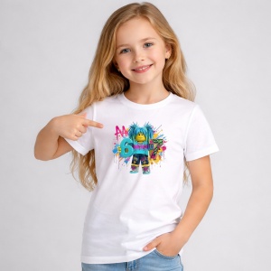 Tricou Paste 67 Roblox Boy Rainbow Splash Aesthetic Style, din bumbac 100%, tricou alb, Copii | Dama | Barbat - Img 2