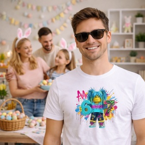 Tricou Paste 67 Roblox Boy Rainbow Splash Aesthetic Style, din bumbac 100%, tricou alb, Copii | Dama | Barbat - Img 5