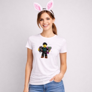 Tricou Paste 67 Roblox Boy Streetwear Color Splash Drip, din bumbac 100%, tricou alb, Copii | Dama | Barbat - Img 3