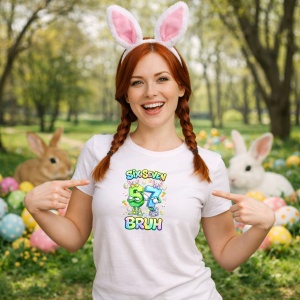Tricou Paste 67 Roblox Slime Bruh Easter Oua Colorate, din bumbac 100%, tricou alb, Copii | Dama | Barbat - Img 9