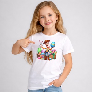 Tricou Paste Bugs Bunny Paste Cos Oua Colorate, din bumbac 100%, tricou alb, Copii | Dama | Barbat