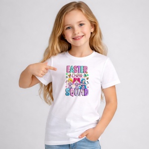 Tricou Paste Easter Cuties Squad Kpop Girls Pastel, din bumbac 100%, tricou alb, Copii | Dama | Barbat