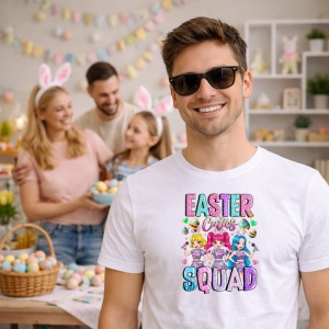 Tricou Paste Easter Cuties Squad Kpop Girls Pastel, din bumbac 100%, tricou alb, Copii | Dama | Barbat - Img 5