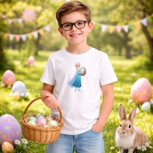 Tricou Paste Elsa Frozen Paste Ou Colorat Elegant, din bumbac 100%, tricou alb, Copii | Dama | Barbat - Img 5