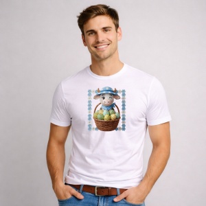 Tricou Paste Miel Cu Cos Oua Stil Vintage Pastel, din bumbac 100%, tricou alb, Copii | Dama | Barbat - Img 2