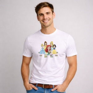 Tricou Paste Printese Disney Grup Paste Oua Colorate Cos, din bumbac 100%, tricou alb, Copii | Dama | Barbat - Img 2