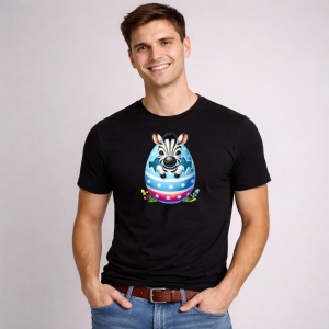 Tricou Paste Zebra Paste Ou Spart Colorat, din bumbac 100%, tricou negru, Copii | Dama | Barbat - Img 3