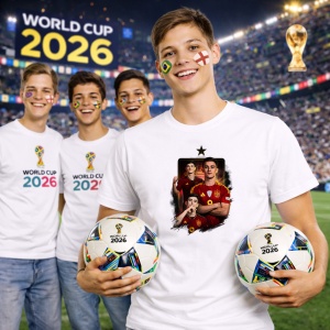 Tricou Pedri Spain World Cup Fifa 2026 V9, din bumbac 100%, tricou alb, Copii | Dama | Barbat - Img 7