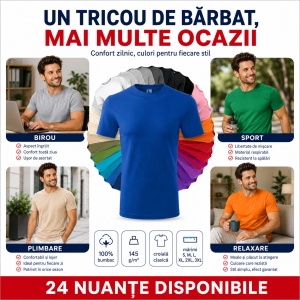 Tricou pentru Bărbați Elegant – 100% Bumbac -132 - Img 3