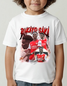 Tricou pentru copii - Bukayo Saka - Arsenal, Talent Englez, Suporter Gunners