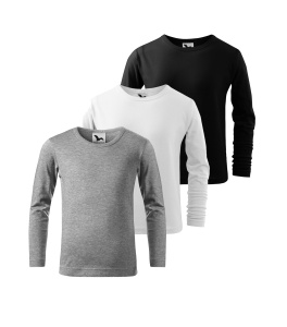 Tricou pentru copii cu maneca lunga 121 - Gri, Alb, Negru