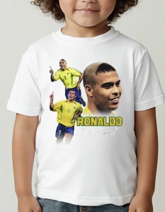 Tricou pentru copii - Ronaldo Nazário - Fenomenul Braziliei - Ronaldo, Brazilia, fotbal copii - Img 2