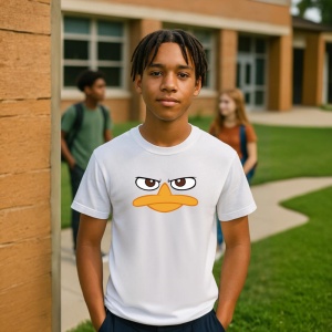 Tricou Perry Gangsta Tricou Alb - Copii | Dama | Barbat - Img 4