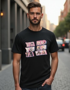 Tricou personalizat pentru bărbați din bumbac 100% - YAKOYU