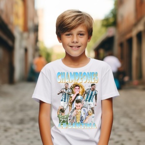 Tricou personalizat pentru copii cu echipa Argentinei - Img 2