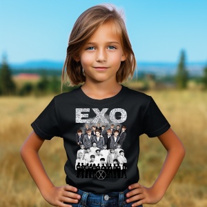 Tricou personalizat pentru copii cu Formatia Kpop Exo - Img 2