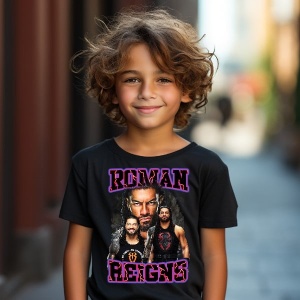 Tricou personalizat pentru copii Roman Reigns Wrestling-WWE model 1 - Img 2
