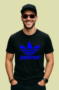 Tricou pescar mesaj glumet cu logo stilizat, Copii | Dama | Barbat , tricou negru - Img 3