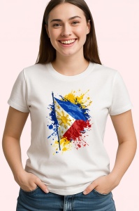 Tricou Philippines Steag Splash Art, Copii | Dama | Barbat - Img 4