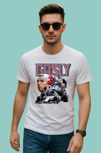 Tricou Pierre Gasly Masina Si Portret Costum Alfatouri Formula 1, Copii | Dama | Barbat - Img 2
