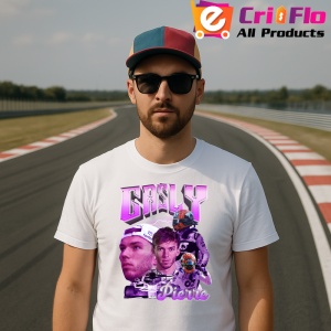 Tricou Pierre Gasly Portret Si Masina Colaj Echipa Alfatouri Formula 1, Copii | Dama | Barbat - Img 5